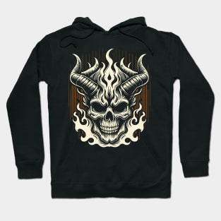 skull art design and horn Hoodie